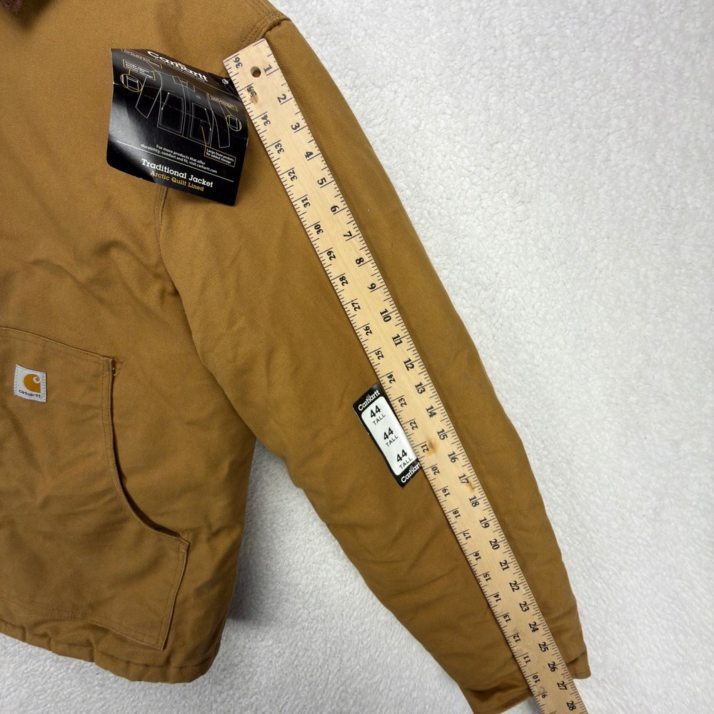 Carhartt Sandstone Jacket Arctic Quilt Lined Mens 44 Tall Large J02 BRN NWT READ - Picture 9 of 16